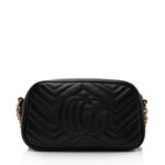 Gucci Matelasse Leather GG Marmont Small Shoulder Bag (SHF-8WEwIl) - Image 3