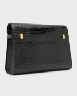 Saint Laurent Manhattan Medium Shoulder Bag in Croc-Embossed Leather - Image 5