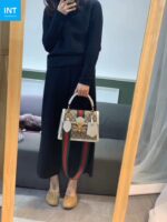 Gucci Queen Margaret Top Handle Bag GG Coated Canvas with Leather Small - Image 10
