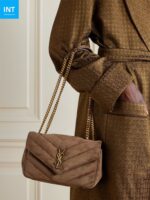 SAINT LAURENT Loulou quilted suede shoulder bag - Image 6