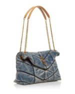 Saint Laurent Denim LouLou Puffer Bag - Image 6