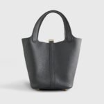 Hermès Picotin 18 Clemence Black Gold Hardware - Image 2