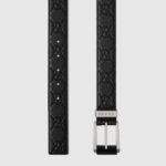 GUCCI Embossed GG belt with squared buckle - Image 3