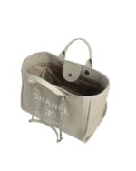 Chanel Deauville Large Gray Tote Bag - Image 5