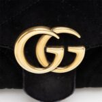 GUCCI Matelasse Velvet GG Marmont Mini Shoulder Bag (SHF-22601) - Image 8
