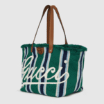 GUCCI EMBROIDERED MEDIUM CANVAS TOTE BAG - Image 6
