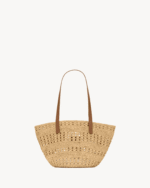 Saint Laurent panier small bag in raffia - Image 4