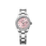 Rolex Oyster Perpetual 31mm 1.50ct Diamonds Pink Dial Steel Automatic Watch