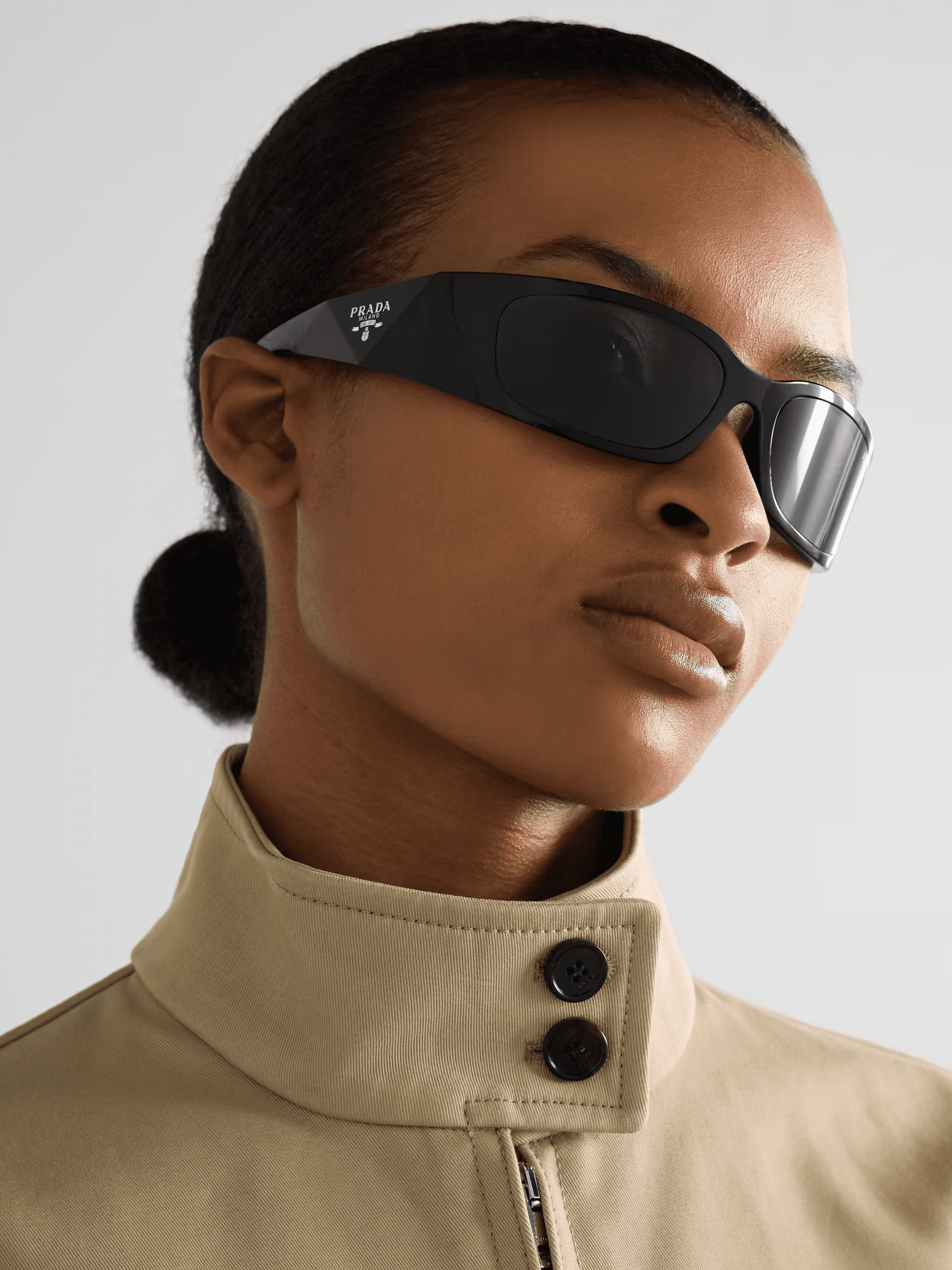 817ad755c911bdcd26de2d23b127dcb6 PRADA EYEWEAR Rectangular-frame acetate sunglasses - Image 1