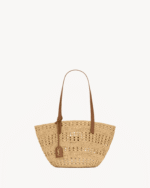 Saint Laurent panier small bag in raffia