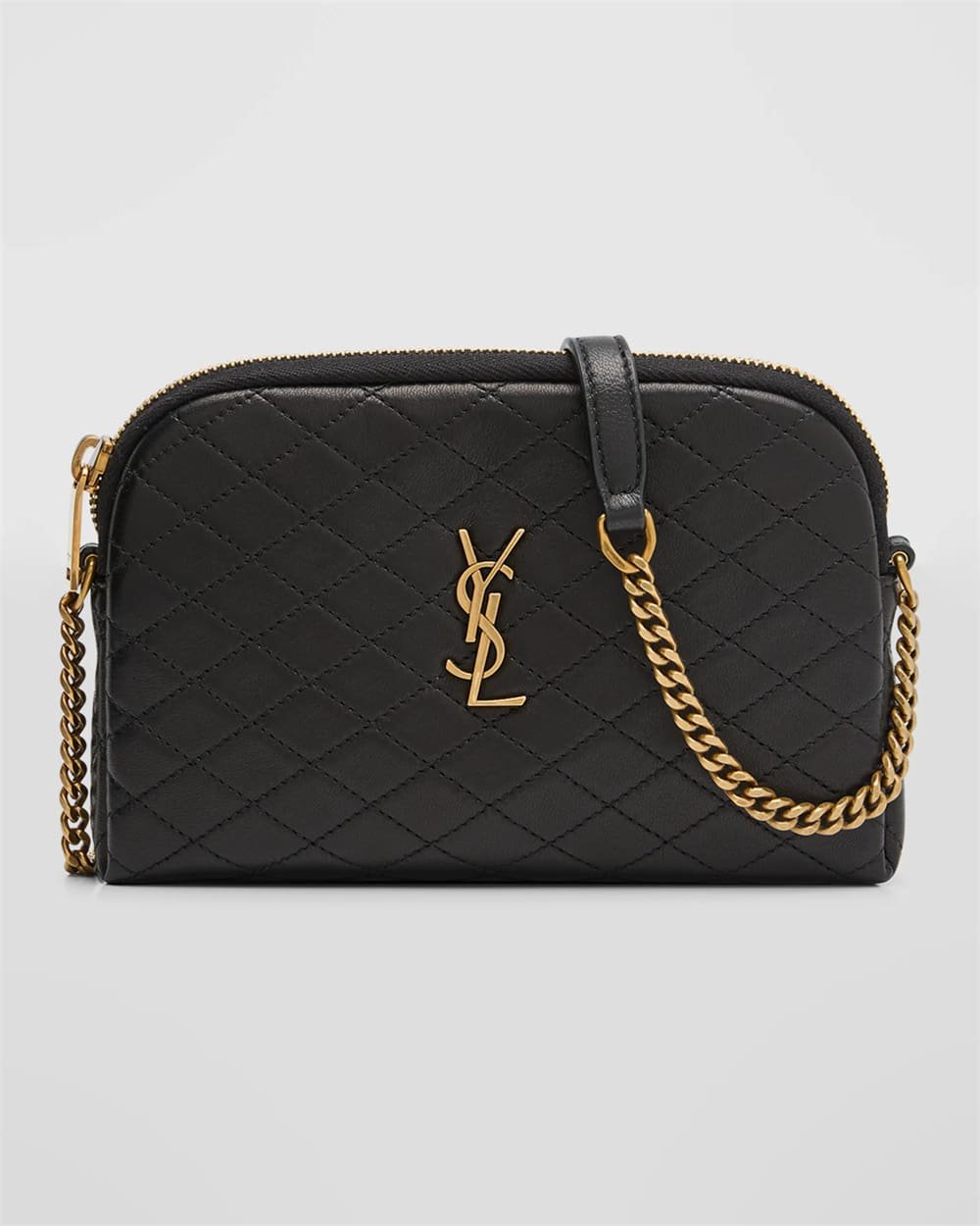 8413eb3131b468093fcc2afa78a0b636 Saint Laurent Gaby Mini YSL Crossbody Bag in Quilted Leather - Image 1