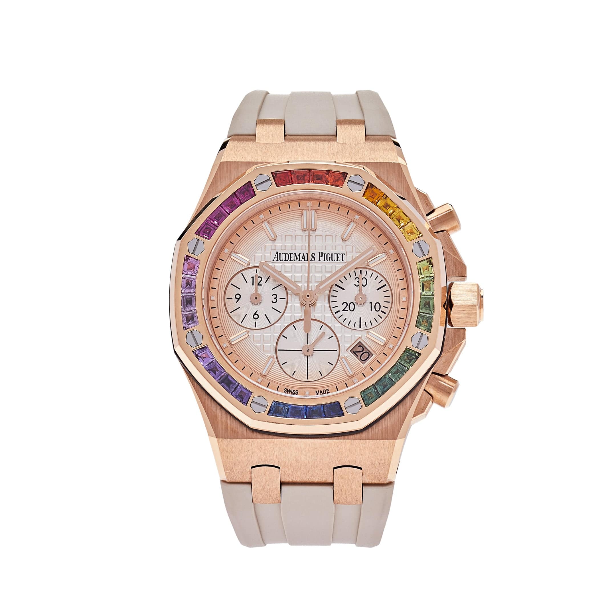 8TpHXk06-audemars-piguet-royal-oak-offshore-selfwinding-chronograph-rainbow-bezel-26236or-yy-d085ca-01-audemars-piguet-40259705078004 Audemars Piguet Royal Oak Offshore 26236OR.YY.D085CA.01 Selfwinding Chronograph Rainbow Bezel - Image 1