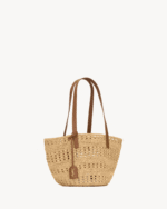 Saint Laurent panier small bag in raffia - Image 2