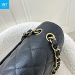 CHANEL Classic Maxi Handbag GRAINED CALFSKIN & GOLD METAL - Image 13