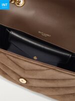 SAINT LAURENT Loulou quilted suede shoulder bag - Image 5