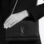 Saint Laurent Large Kate Chain Bag In Black Textured Leather - Image 6