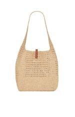 Saint Laurent Le 5 À 7 in Raffia Crochet and Smooth Leather - Image 3
