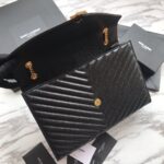 Saint Laurent Envelope Large Bag In Quilted Grain De Poudre Embo - Image 10