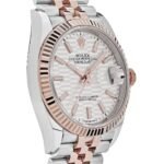 Rolex Datejust 36 126231 Rose Gold Stainless Steel Silver Fluted Motif Dial - Image 5
