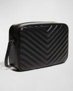 Saint Laurent Lou Medium YSL Monogram Calfskin Camera Crossbody Bag – Aged Silver Hardware - Image 4