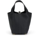 Hermès Black Clemence Picotin Lock 18 Gold Hardware - Image 6