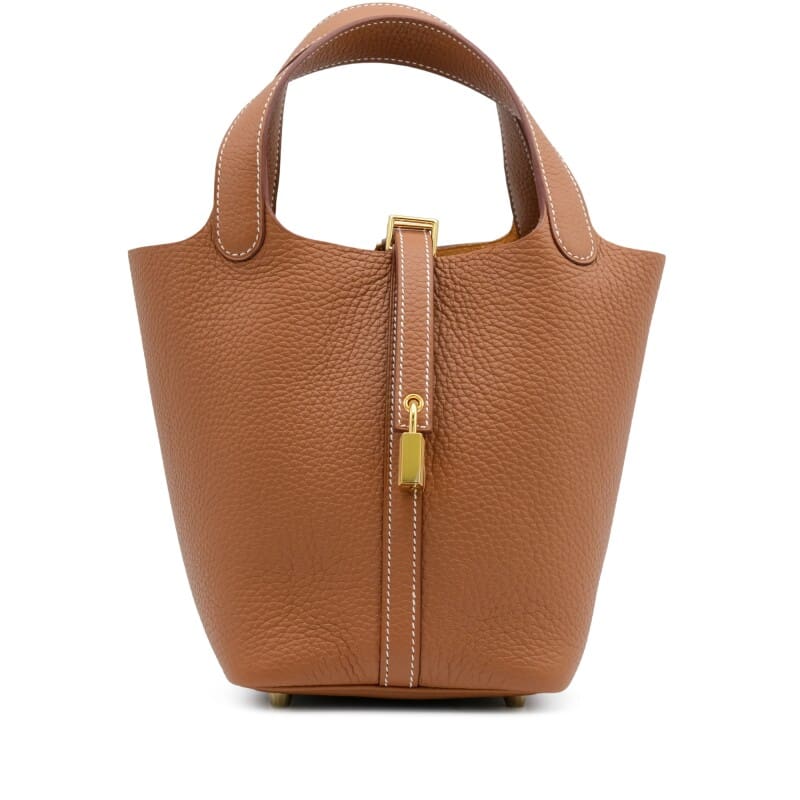 Cover-image-0-6 Hermès Gold Clemence Picotin Lock 18 Gold Hardware - Image 1