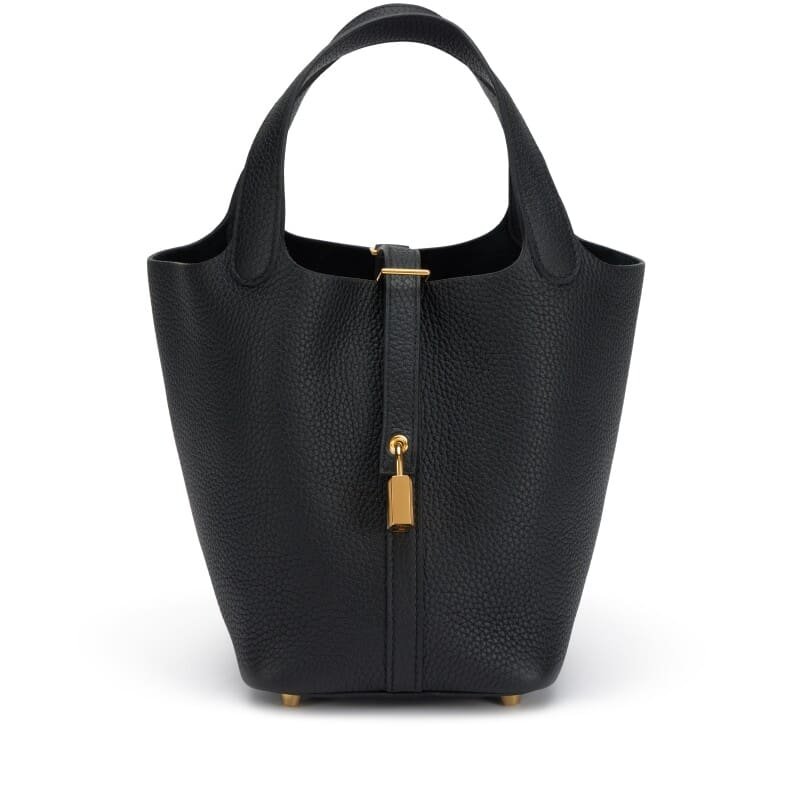 Cover-image-0 Hermès Black Clemence Picotin Lock 18 Gold Hardware - Image 1