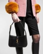 Saint Laurent Le 5 A 7 YSL Shoulder Bag in Croc-Embossed Leather - Image 2