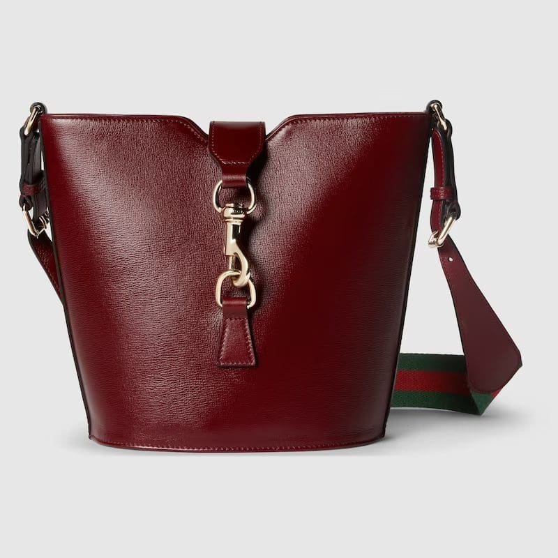 DubCRQ0I-Gucci-Mini-bucket-shoulder-bag-gucci-rosso-ancora-leather GUCCI MINI BUCKET SHOULDER BAG(RED) - Image 1