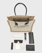 Saint Laurent Rive Gauche Small Tote in Canvas - Image 9