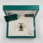 Rolex Day-Date 40 228348RBR Yellow Gold Green Roman Numeral Dial Diamond Bezel (2024) - Image 11