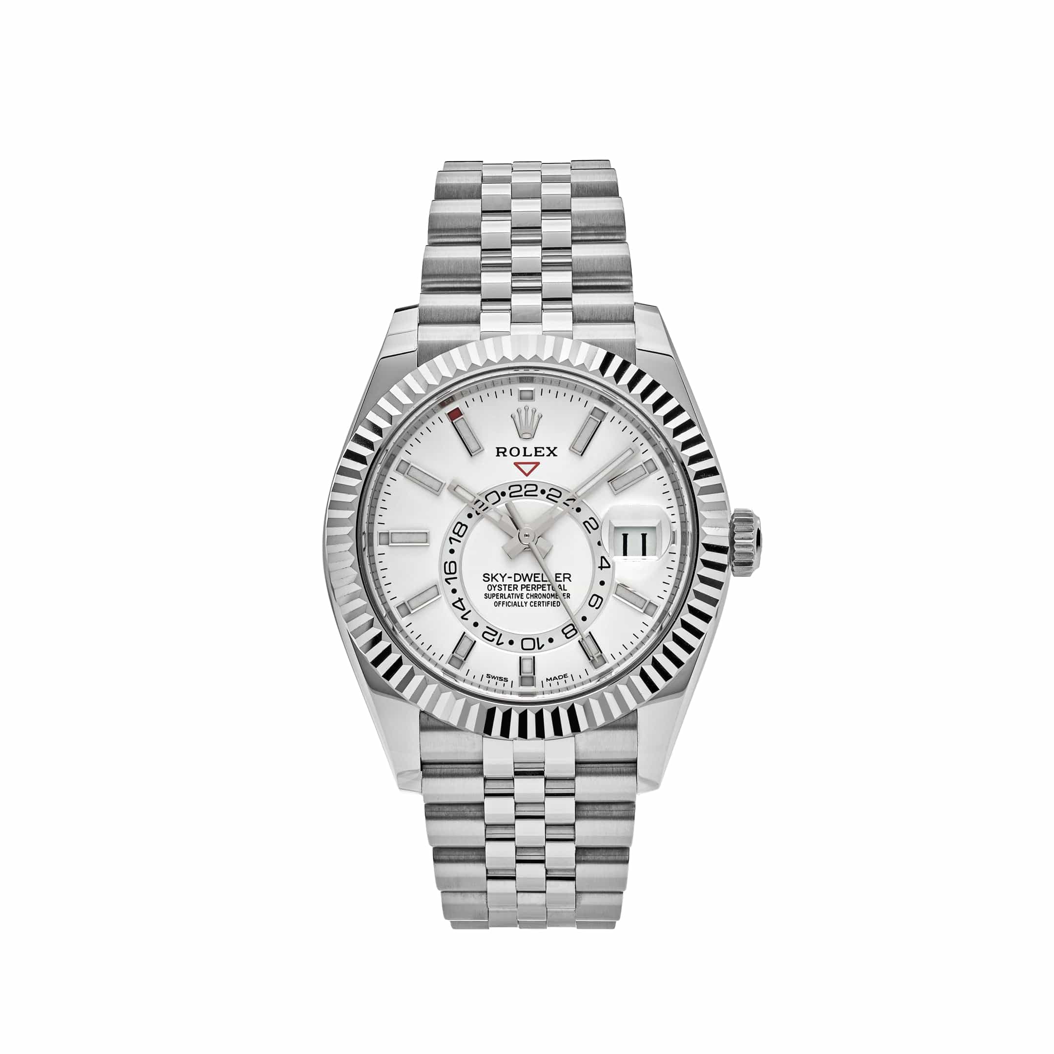 GwlQXteV-rolex-sky-dweller-326934-stainless-steel-white-dial-jubilee-bracelet-2022-rolex-40579175121140 Rolex Sky-Dweller 326934 Stainless Steel White Dial Jubilee - Image 1