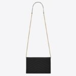 Saint Laurent Envelope Chain Wallet In Grain De Poudre Embossed - Image 2