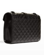 Saint Laurent Envelope Triquilt Medium YSL Shoulder Bag in Grained Leather - Image 4