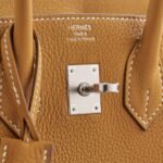 Hermès Birkin 25 Togo Natural Sable Palladium Hardware - Image 6