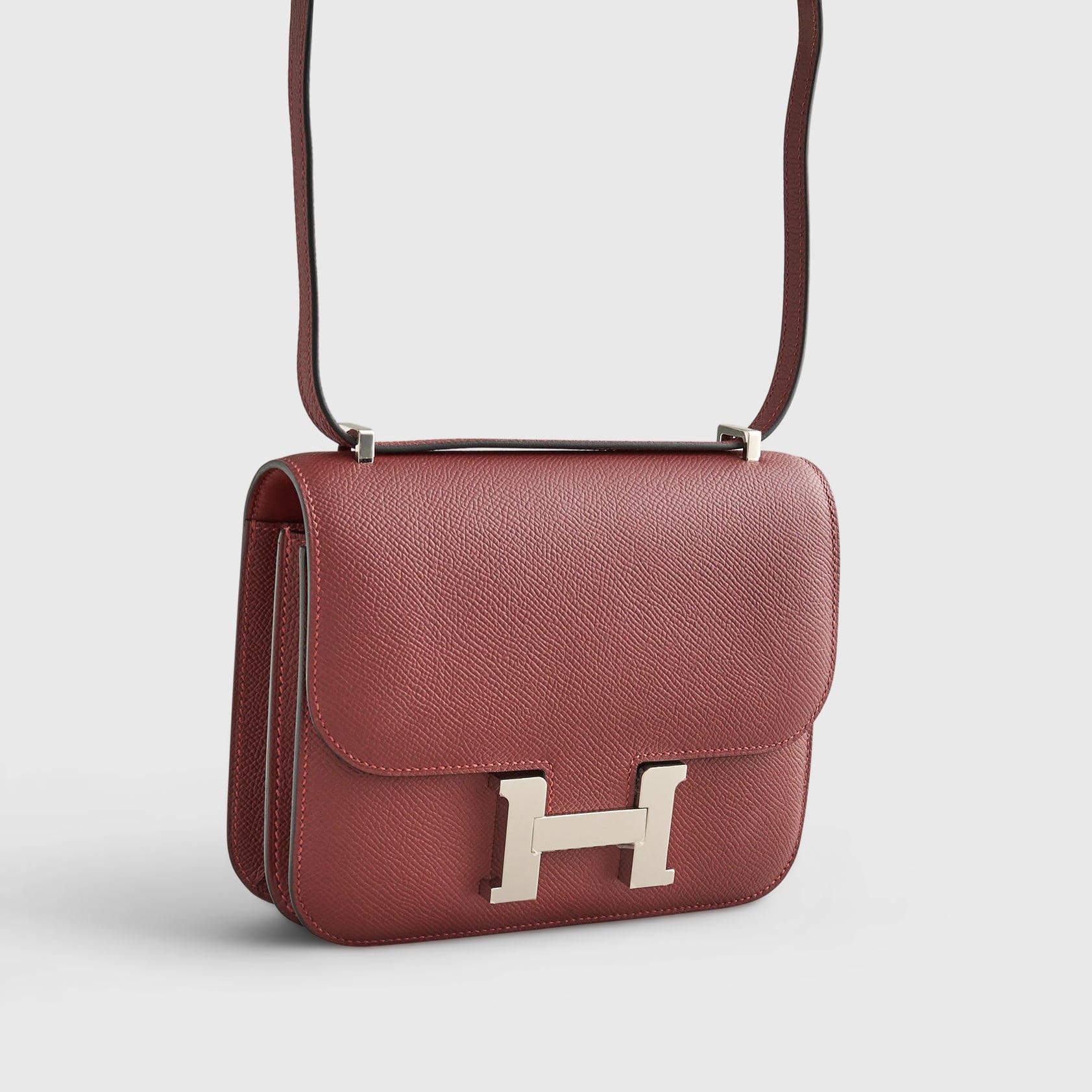 HermesConstance18EpsomRougeHPalladiumHardware152a Hermès Constance 18 Epsom Rouge H Palladium Hardware - Image 1