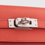 Hermès Kelly 25 Epsom Rose Texas Sellier Palladium Hardware - Image 6