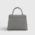 Hermès Kelly 25 Veau Madame Gris Meyer Sellier Gold Hardware - Image 3