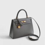 Hermès Kelly 25 Veau Madame Gris Meyer Sellier Gold Hardware - Image 2