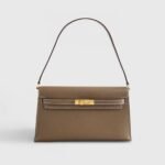 Hermès Kelly Elan 27 Veau Madame Etoupe Gold Hardware - Image 2