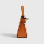 Hermès Kelly Mini Chevre Apricot/Cuivre Sellier Palladium Hardware - Image 4