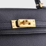 Hermès Kelly Mini Epsom Sellier Black Gold Hardware - Image 6
