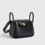 Hermès Lindy 20 Clemence Black Gold Hardware - Image 2
