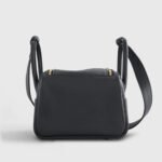 Hermès Lindy 20 Clemence Black Gold Hardware - Image 3