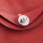 Hermès Lindy 20 Clemence Vermillon Palladium Hardware - Image 6