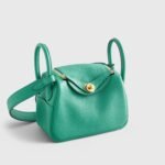 Hermès Lindy 20 Clemence Vert Vertigo Gold Hardware - Image 2