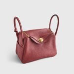 Hermès Lindy 26 Clemence Rouge H Gold Hardware - Image 2