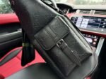 Gucci GG Leather Logo Embossed Backpack - Image 7