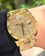 Rolex Day-Date 40 228238 Yellow Gold Diamond Pavé Dial (2025) - Image 2