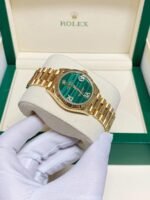 Rolex Datejust 31 278278 ‘Ladies’ Yellow Gold Malachite Diamond Dial (2021) - Image 4